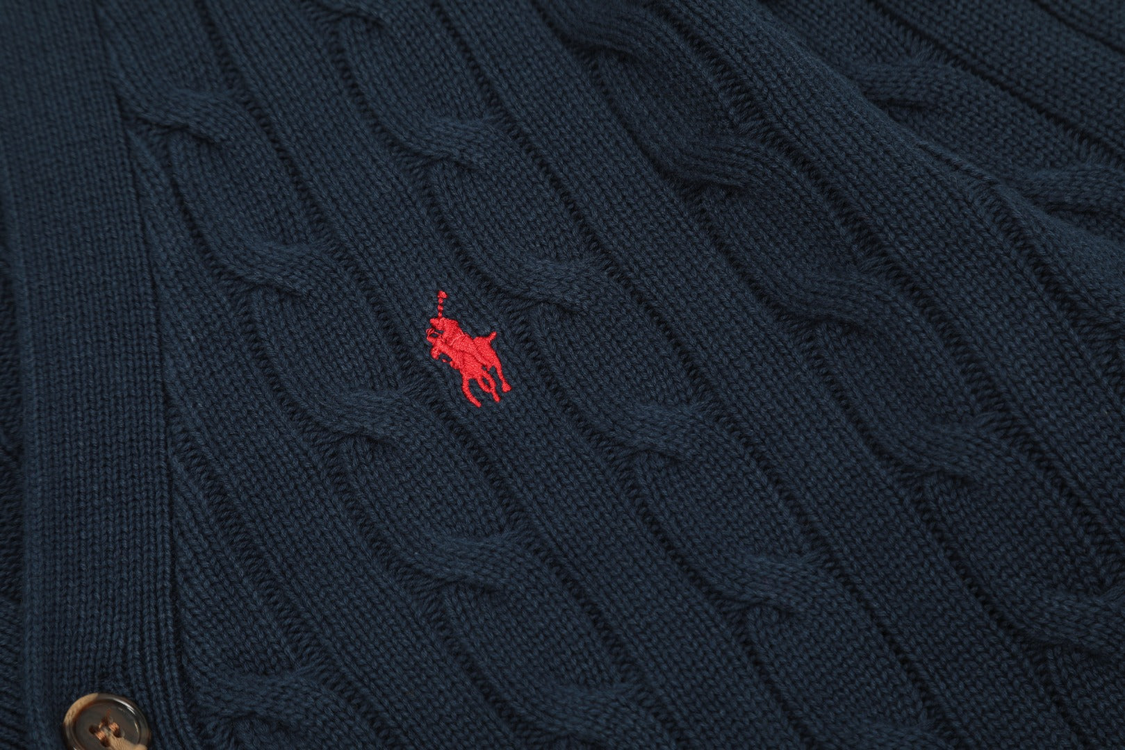 Ralph Lauren Unisex V-neck Cable Knit Cardigan