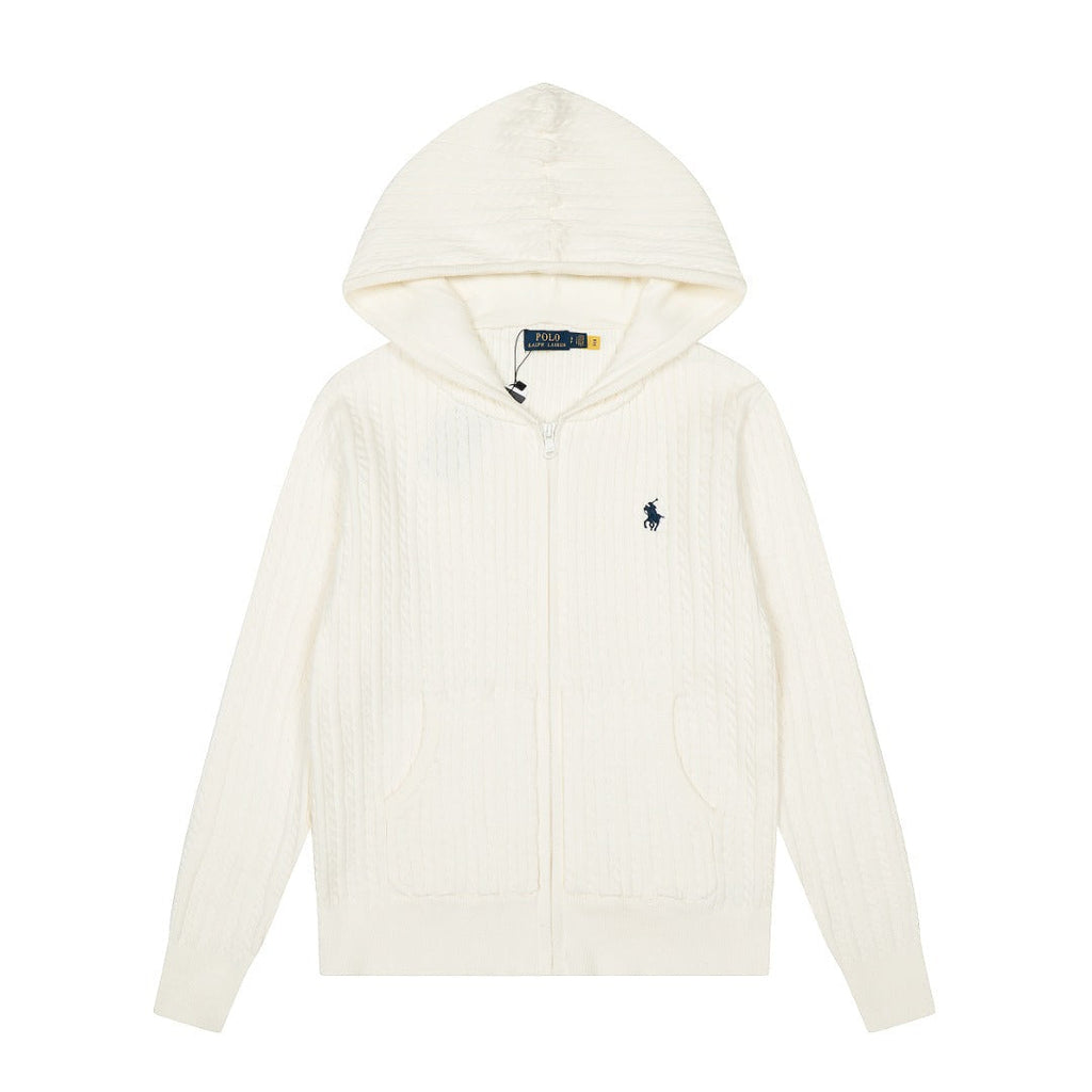 Ralph Lauren Women‘s Cable Knit Cotton Hoodie Jacket